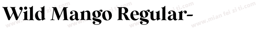 Wild Mango Regular字体转换